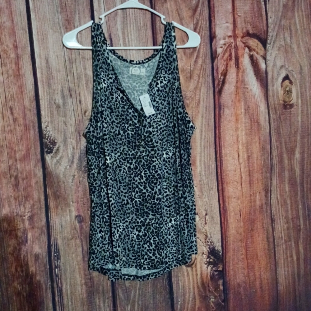 Super soft flowy leopard maurices tank